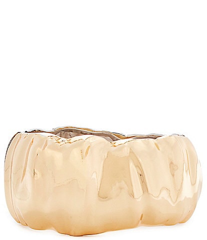Natasha Accessories Two Tone Wavy Hinge Bracelet