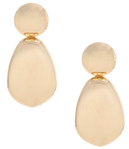 Natasha Accessories XL Metal Teardrop Statement Drop Earrings