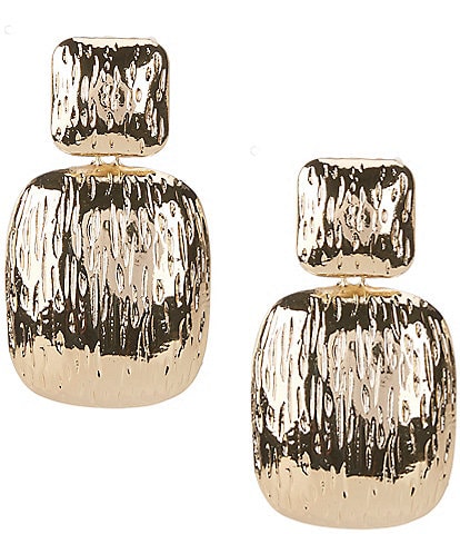 Natasha Accessories XL Stone Square Drop Earrings