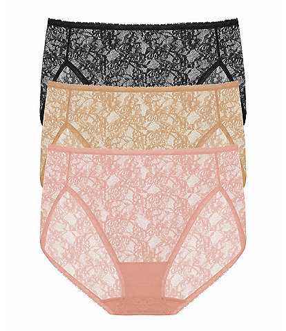 Natori Bliss Allure One-Size Lace French-Cut Brief 3-Pack