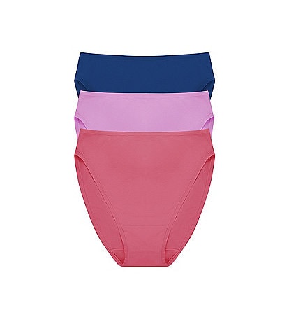 Natori Bliss Bare Cotton Hi-Cut Brief 3-Pack