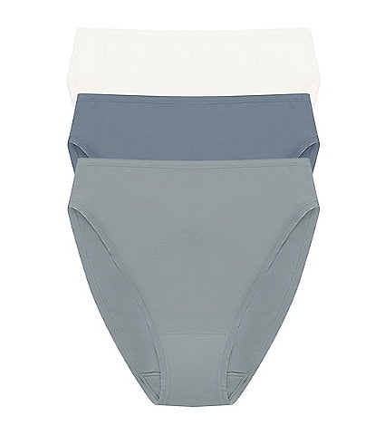 Natori Bliss Bare Cotton High-Cut Brief 3-Pack