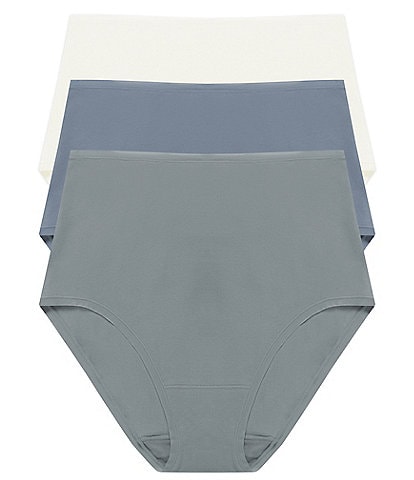 Natori Bliss Bare Cotton High-Waist Brief 3-Pack
