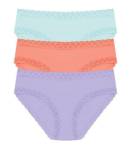 Natori Bliss Girl Lace Trim Brief Panty 3-Pack