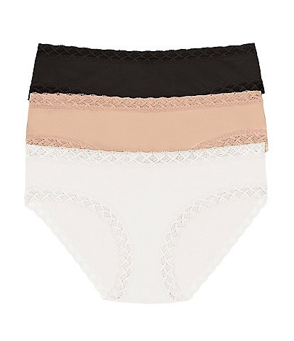 Natori Bliss Girl Lace Trim Brief Panty 3-Pack