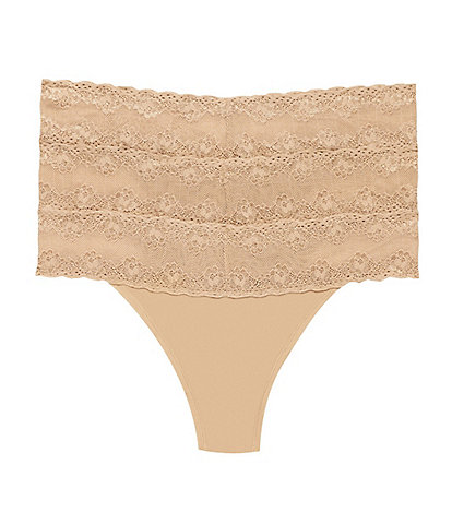 Natori Bliss Perfection Lace Trim Thong 3-Pack