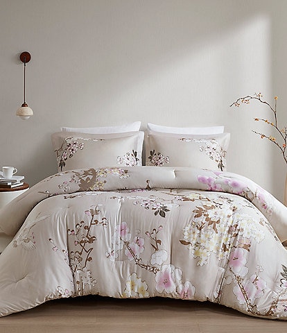 Natori Grove Floral Print Oversized Comforter Mini Set