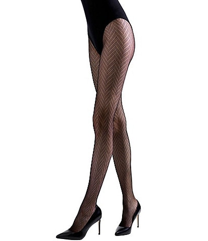 Feathers Lace Net Tights
