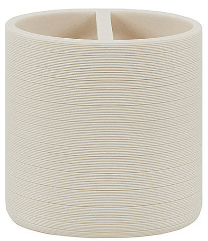Natori Infinity Bath Collection Resin Sand Textured Toothbrush Holder