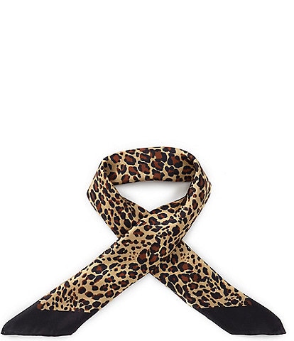 Natori Jaguar Print Silk Square Scarf