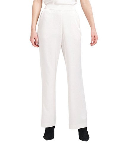 Natori Luxe Charmeuse Tapered-Leg Pocketed Pull-On Pants