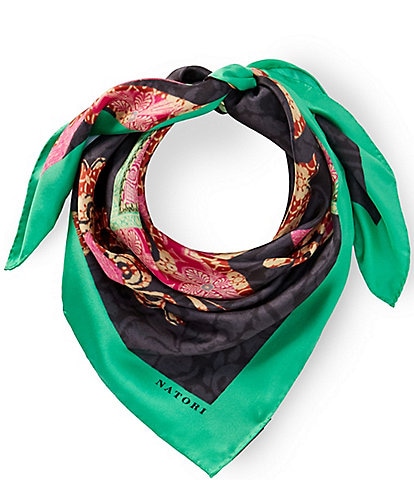 Natori Mikado Print Silk Square Scarf