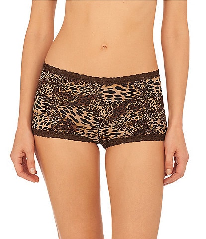 Natori Pure Luxe Leopard Print Boyshort Panty