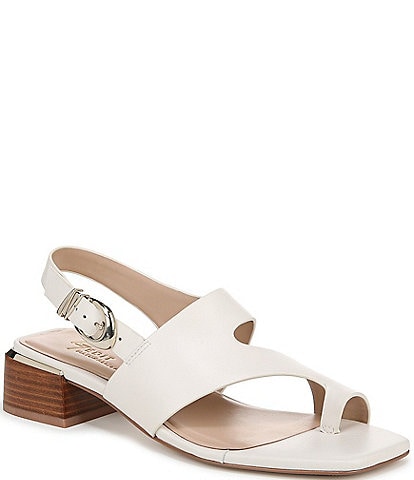 Naturalizer 27 EDIT Audra Leather Toe Loop Block Heel Sandals