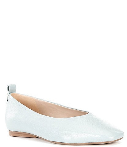 Naturalizer 27 EDIT Carla Crinkle Leather Square Toe Ballet Flats