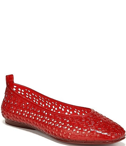 Naturalizer 27 EDIT Carla Perforated Jelly Square Toe Ballet Flats