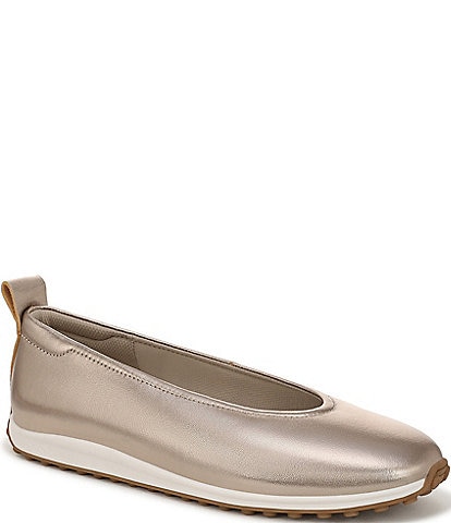 Naturalizer 27 EDIT Carla Sport Leather Round Toe Casual Ballet Flats