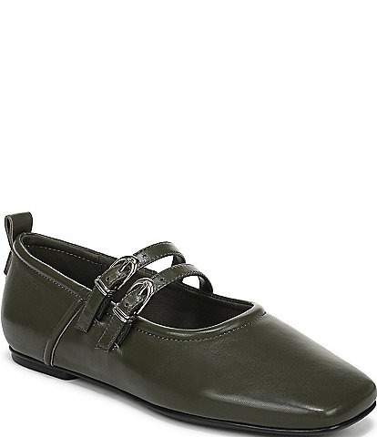 Naturalizer 27 EDIT Dawn Leather Square Toe Mary Jane Flats
