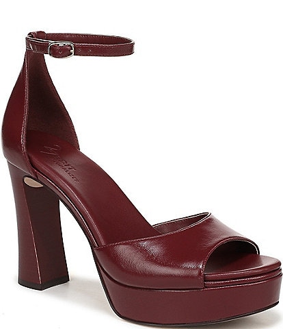 Naturalizer 27 EDIT Delphie Leather Ankle Strap Stack Heel Platform Dress Sandals