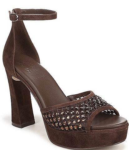 Naturalizer 27 EDIT Delphie Suede Ankle Strap Platform Dress Sandals