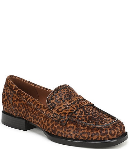 Naturalizer 27 EDIT Haven Leopard Print Calf Hair Penny Loafers