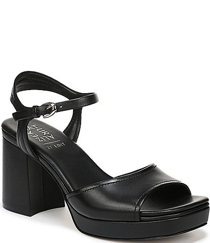Naturalizer 27 EDIT Paige Leather Platform Block Heel Sandals