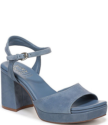 Naturalizer 27 EDIT Paige Suede Platform Block Heel Sandals