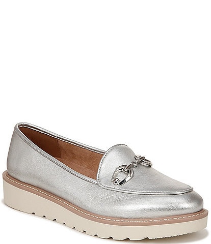 Naturalizer Adiline-Bit Leather Slip-On Lightweight Wedge Loafers
