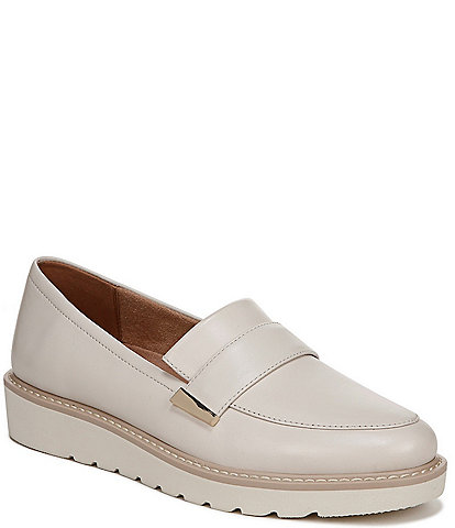 Naturalizer Adiline Leather Slip-On Lightweight Wedge Loafers