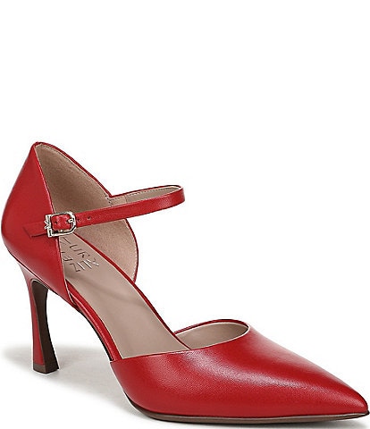 Naturalizer Amber Leather Ankle Strap Pointed Toe Pump