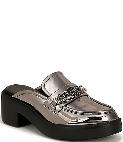 Naturalizer Ayden Patent Leather Chain-Link Mules