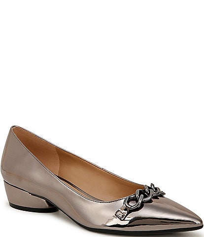 Naturalizer Becca Chain Detail Metallic Flats