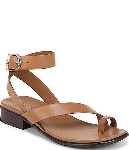 Naturalizer Birch Leather Toe Loop Ankle Strap Sandals