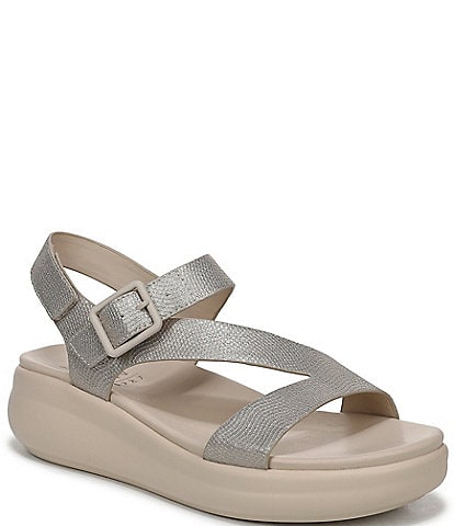 Naturalizer Cersei Metallic Platform Wedge Slingback Sandals