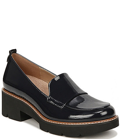 Naturalizer Darry Patent Leather Lightweight Lug Sole Platform Loafers