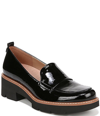 Naturalizer Darry Patent Leather Lightweight Lug Sole Platform Loafers