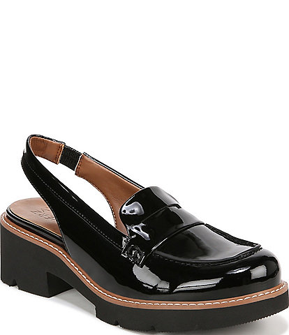 Naturalizer Darry Patent Lug Sole Slingback Penny Loafers