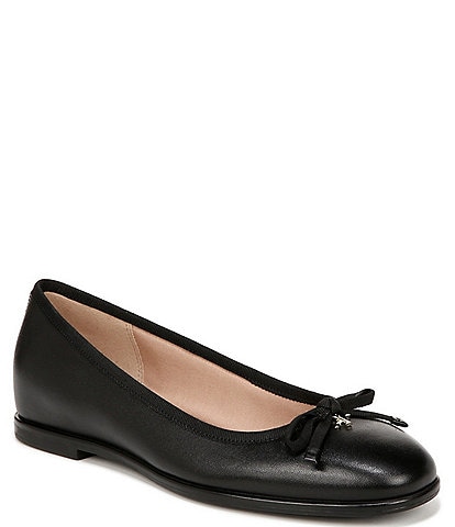 Naturalizer Essential Leather Slip On Bow Detail Ballet Flats