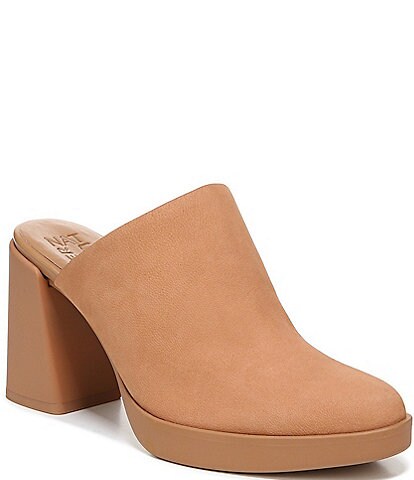 Naturalizer Genn Connect Leather Block Heel Mules