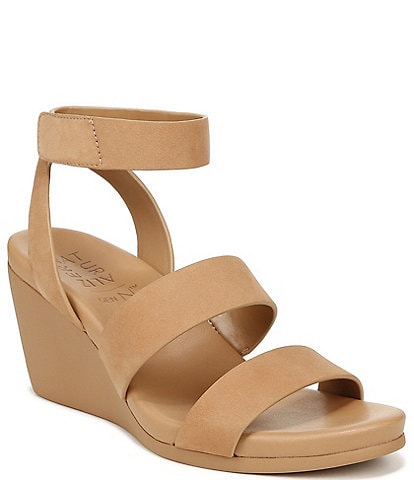 Naturalizer Ignite Nubuck Ankle Strap Casual Wedge Sandals