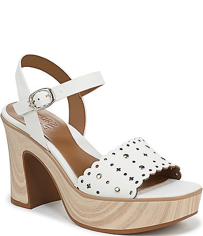 Naturalizer Kira Twill Ankle Strap Platform Sandals