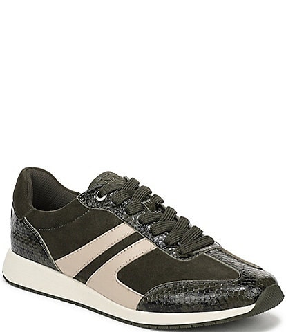 Naturalizer Lorena Suede Snake Print Accent Sneakers