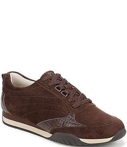 Naturalizer Lorena Suede Snake Print Accent Sneakers
