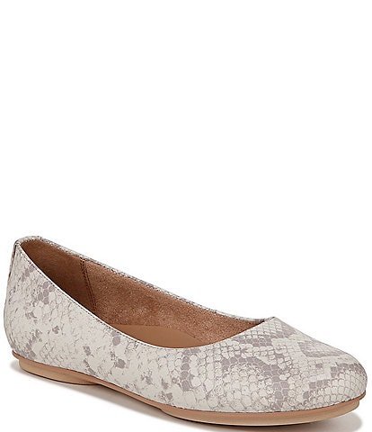 Naturalizer Maxwell Snake Print Leather Ballet Flats