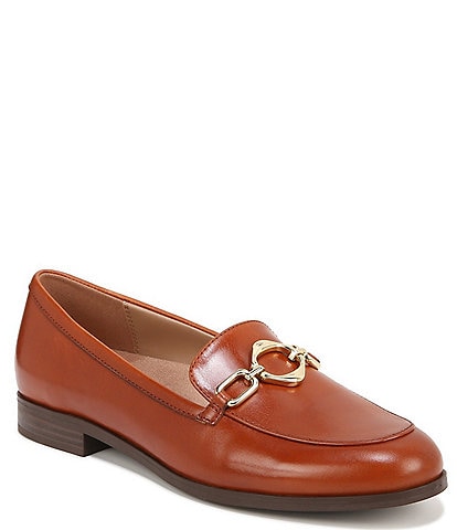 Naturalizer Mya Leather Chain Bit Buckle Detail Loafers