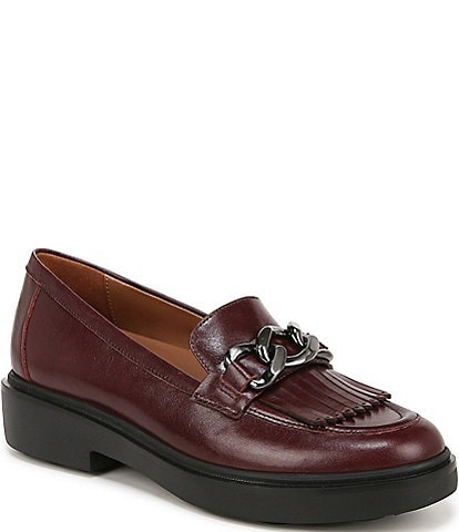 Naturalizer Paris Leather Fringe Chain Loafers