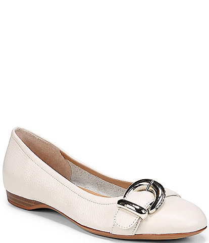 Naturalizer Polly Leather Buckle Detail Ballet Flats
