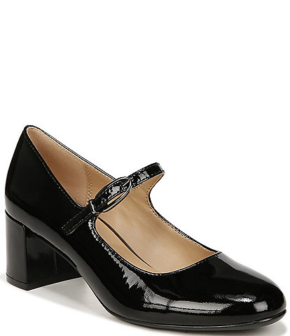 Naturalizer Renny Patent Leather Block Heel Mary Jane Pumps