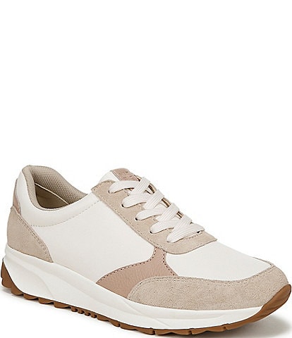 Naturalizer Shay Leather and Suede Lace Up Sneakers