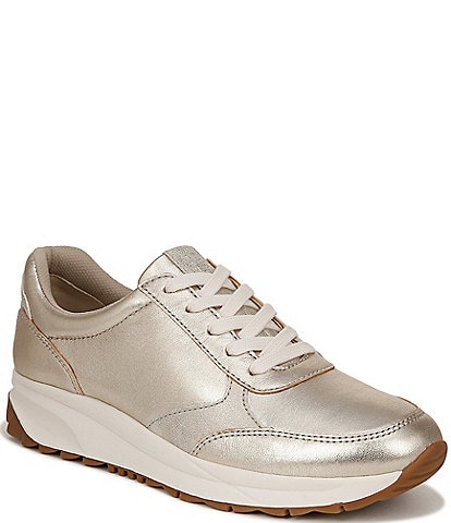 Naturalizer Shay Metallic Leather Lace-Up Sneakers